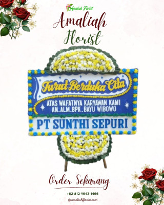 Papan Bunga Duka di Satria